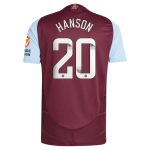aston villa wsl adidas home authentic shirt 2024-25 with hanson 20 printing Collection - Official Aston Villa Kits