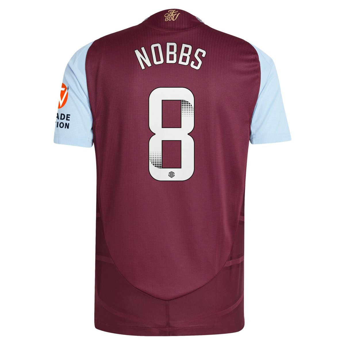 aston villa wsl adidas home authentic shirt 2024-25 with nobbs 8 printing Collection - Official Aston Villa Kits
