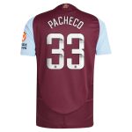 aston villa wsl adidas home authentic shirt 2024-25 with pacheco 33 printing Collection - Official Aston Villa Kits