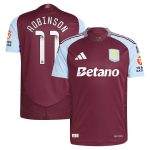 aston villa wsl adidas home authentic shirt 2024-25 with robinson 11 printing Collection - Official Aston Villa Kits