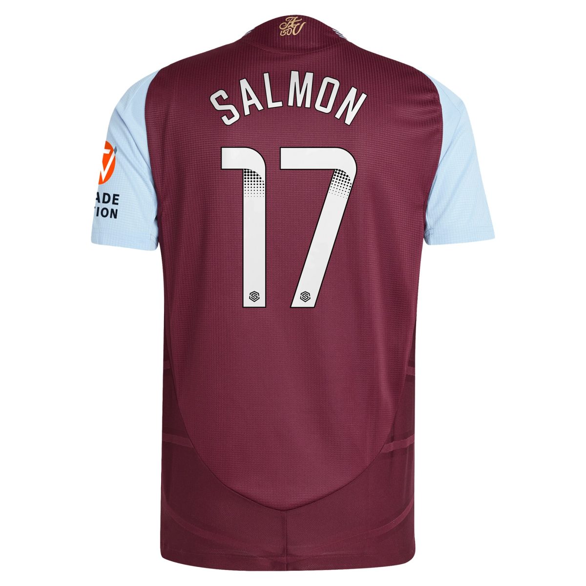 aston villa wsl adidas home authentic shirt 2024-25 with salmon 17 printing Collection - Official Aston Villa Kits