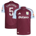 aston villa wsl adidas home authentic shirt 2024-25 with staniforth 5 printing Collection - Official Aston Villa Kits