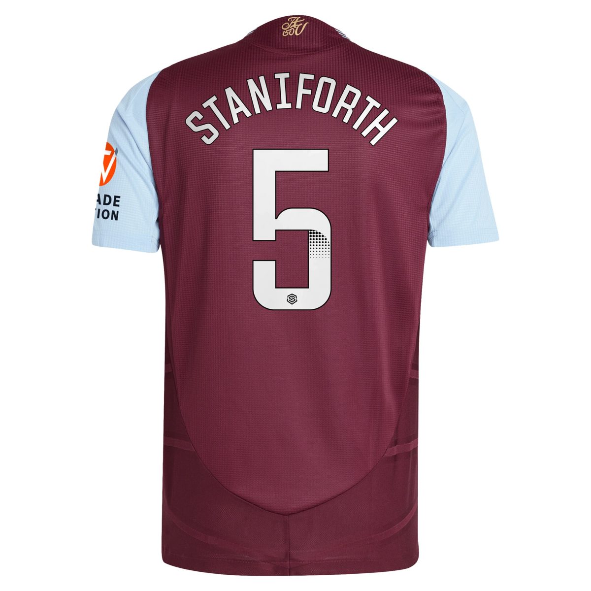 aston villa wsl adidas home authentic shirt 2024-25 with staniforth 5 printing Collection - Official Aston Villa Kits