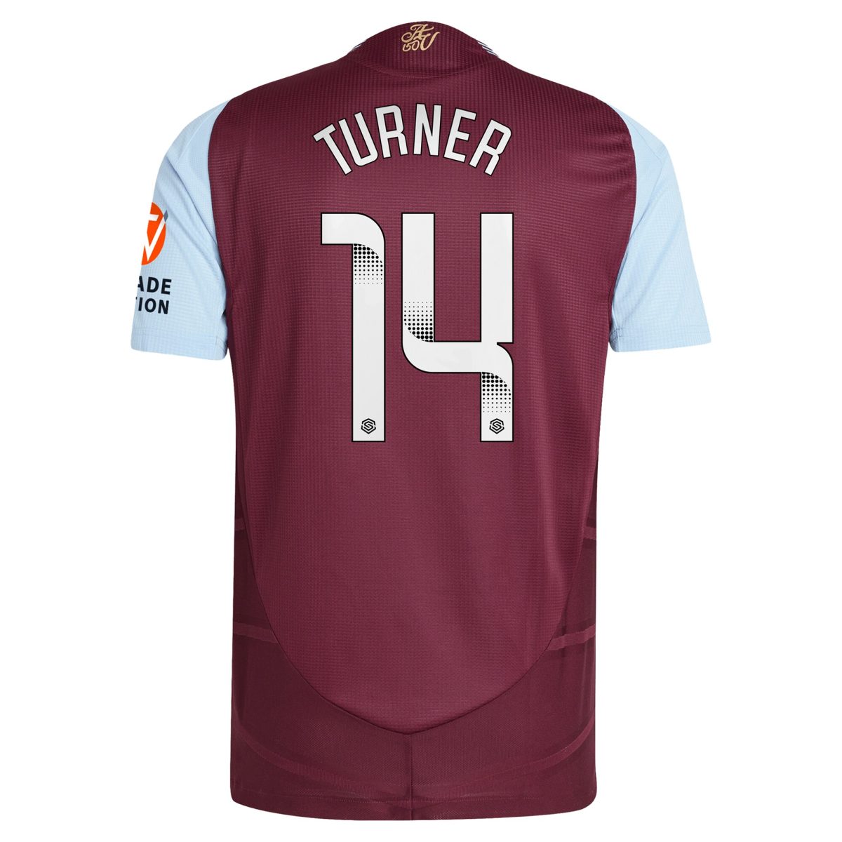 aston villa wsl adidas home authentic shirt 2024-25 with turner 14 printing Collection - Official Aston Villa Kits