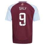 aston villa wsl adidas home shirt 2024-25 – kids with daly 9 printing Collection - Official Aston Villa Kits