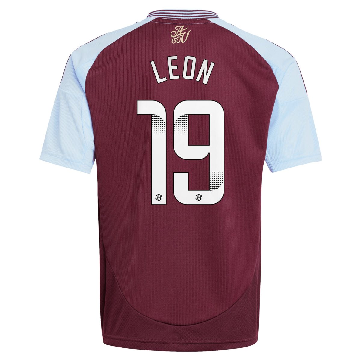 aston villa wsl adidas home shirt 2024-25 – kids with leon 19 printing Collection - Official Aston Villa Kits