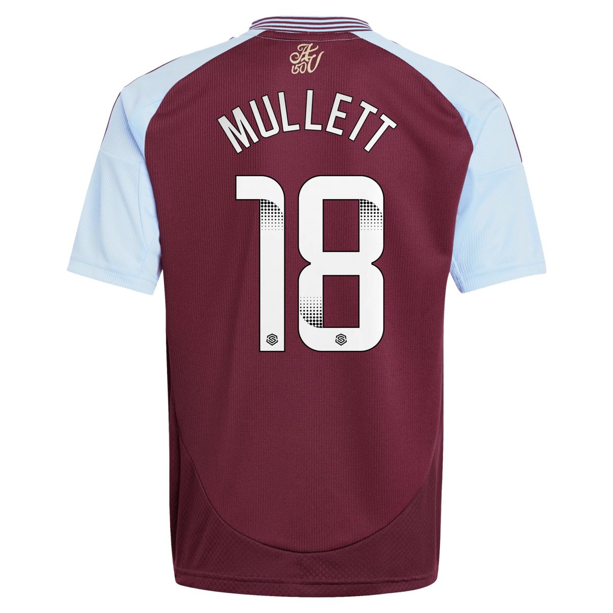 aston villa wsl adidas home shirt 2024-25 – kids with mullett 18 printing Collection - Official Aston Villa Kits