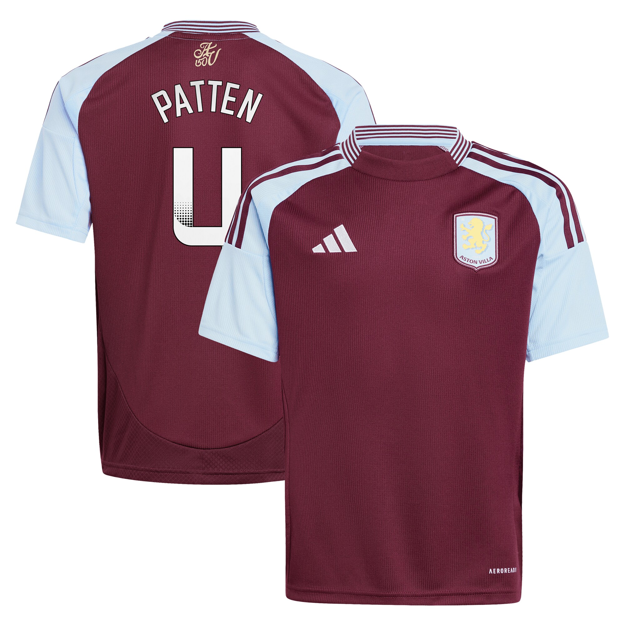 aston villa wsl adidas home shirt 2024-25 – kids with patten 4 printing Collection - Official Aston Villa Kits