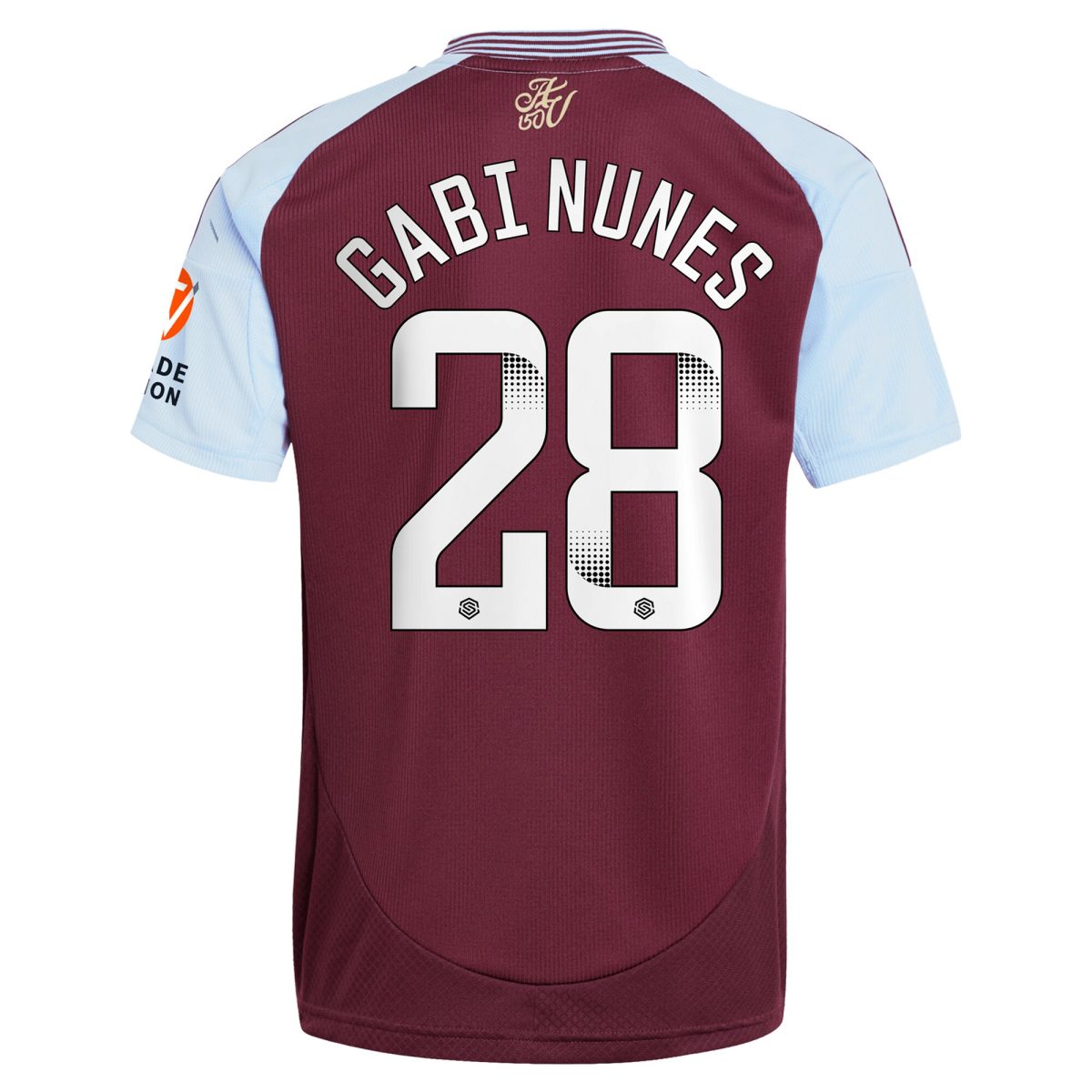 aston villa wsl adidas home shirt 2024-25 with gabi nunes 28 printing Collection - Official Aston Villa Kits