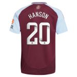 aston villa wsl adidas home shirt 2024-25 with hanson 20 printing Collection - Official Aston Villa Kits