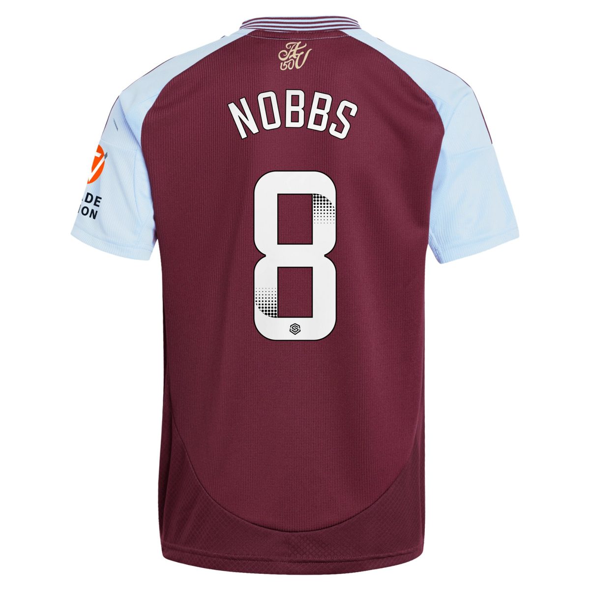 aston villa wsl adidas home shirt 2024-25 with nobbs 8 printing Collection - Official Aston Villa Kits