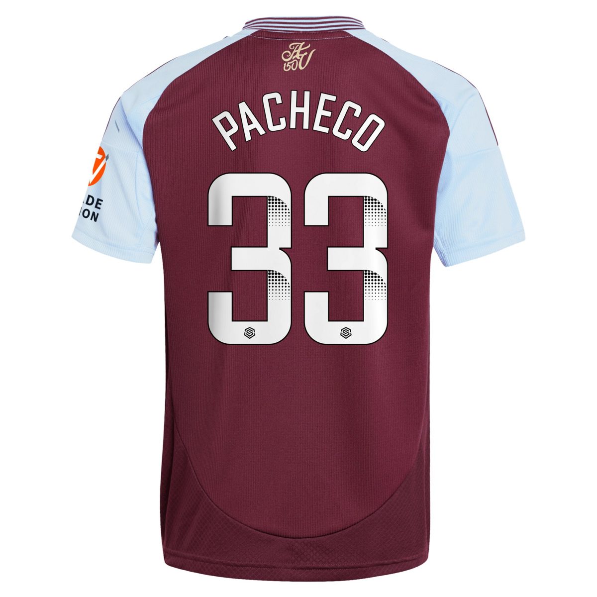 aston villa wsl adidas home shirt 2024-25 with pacheco 33 printing Collection - Official Aston Villa Kits