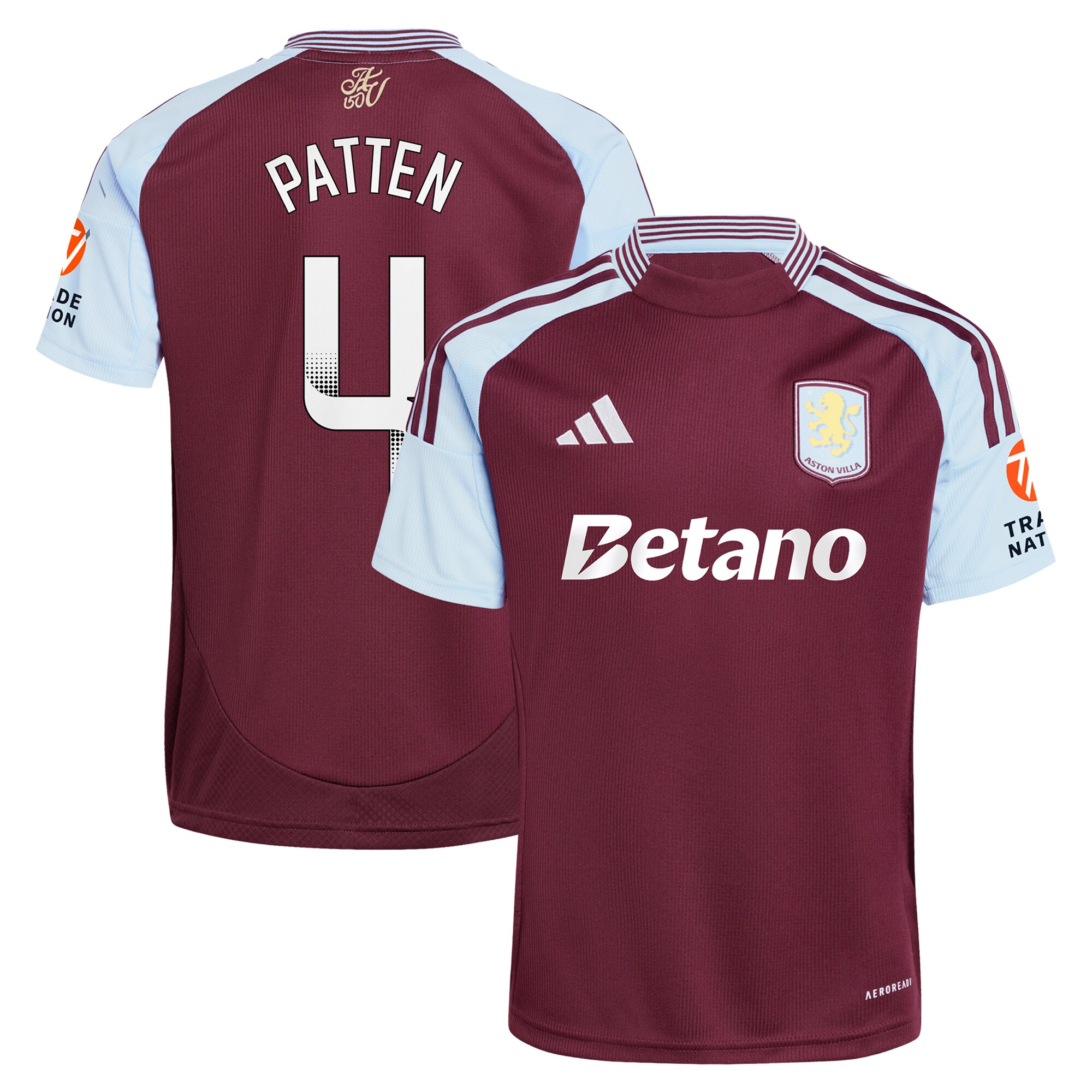 aston villa wsl adidas home shirt 2024-25 with patten 4 printing Collection - Official Aston Villa Kits