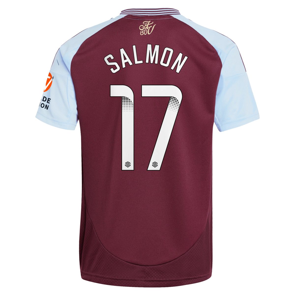 aston villa wsl adidas home shirt 2024-25 with salmon 17 printing Collection - Official Aston Villa Kits