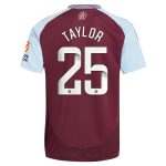 aston villa wsl adidas home shirt 2024-25 with taylor 25 printing Collection - Official Aston Villa Kits