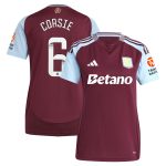 aston villa wsl adidas home shirt 2024-25 – womens with corsie 6 printing Collection - Official Aston Villa Kits