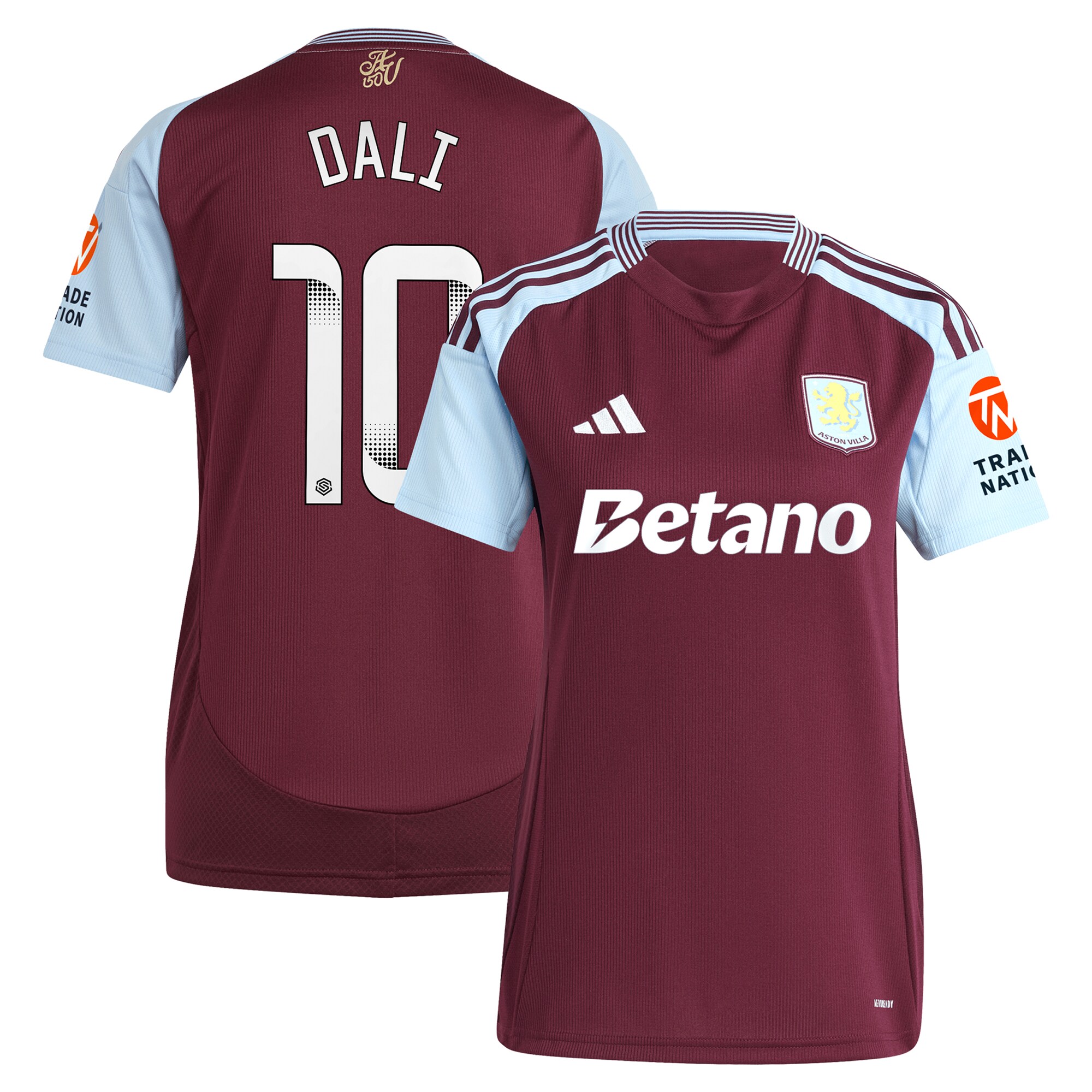 aston villa wsl adidas home shirt 2024-25 – womens with dali 10 printing Collection - Official Aston Villa Kits