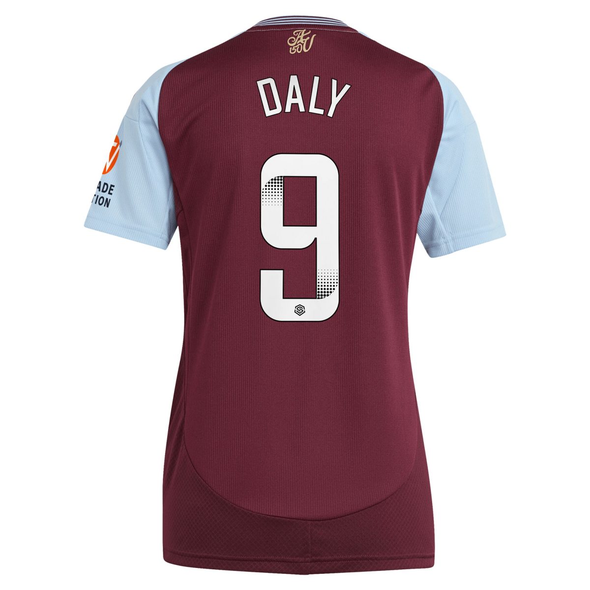 aston villa wsl adidas home shirt 2024-25 – womens with daly 9 printing Collection - Official Aston Villa Kits