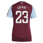 aston villa wsl adidas home shirt 2024-25 – womens with grant 23 printing Collection - Official Aston Villa Kits
