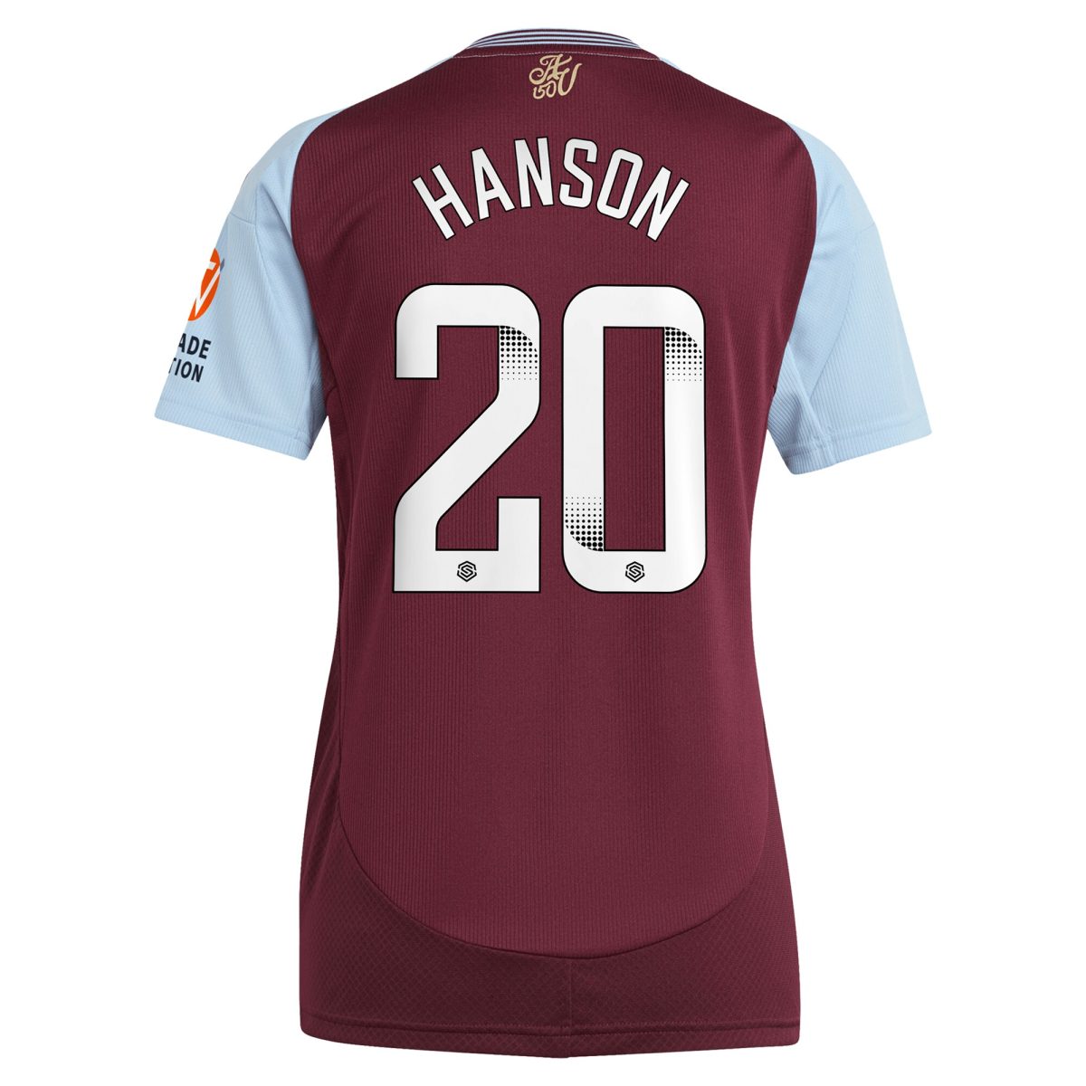 aston villa wsl adidas home shirt 2024-25 – womens with hanson 20 printing Collection - Official Aston Villa Kits