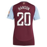 aston villa wsl adidas home shirt 2024-25 – womens with hanson 20 printing Collection - Official Aston Villa Kits