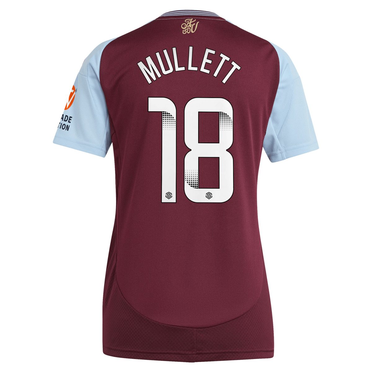 aston villa wsl adidas home shirt 2024-25 – womens with mullett 18 printing Collection - Official Aston Villa Kits