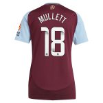 aston villa wsl adidas home shirt 2024-25 – womens with mullett 18 printing Collection - Official Aston Villa Kits