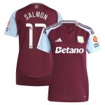 aston villa wsl adidas home shirt 2024-25 – womens with salmon 17 printing Collection - Official Aston Villa Kits