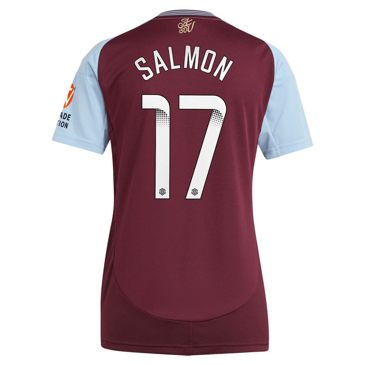 aston villa wsl adidas home shirt 2024-25 – womens with salmon 17 printing Collection - Official Aston Villa Kits