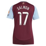 aston villa wsl adidas home shirt 2024-25 – womens with salmon 17 printing Collection - Official Aston Villa Kits