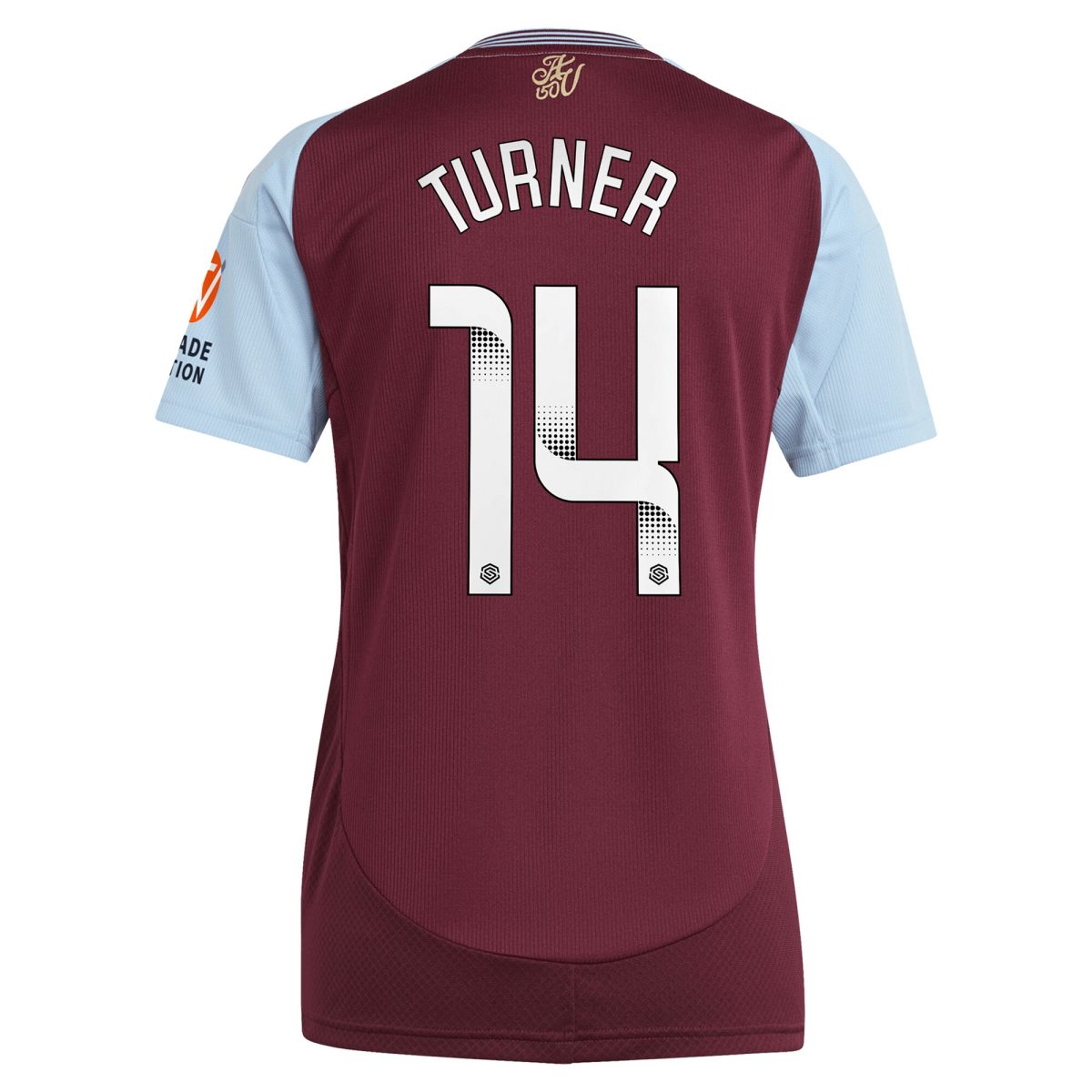 aston villa wsl adidas home shirt 2024-25 – womens with turner 14 printing Collection - Official Aston Villa Kits
