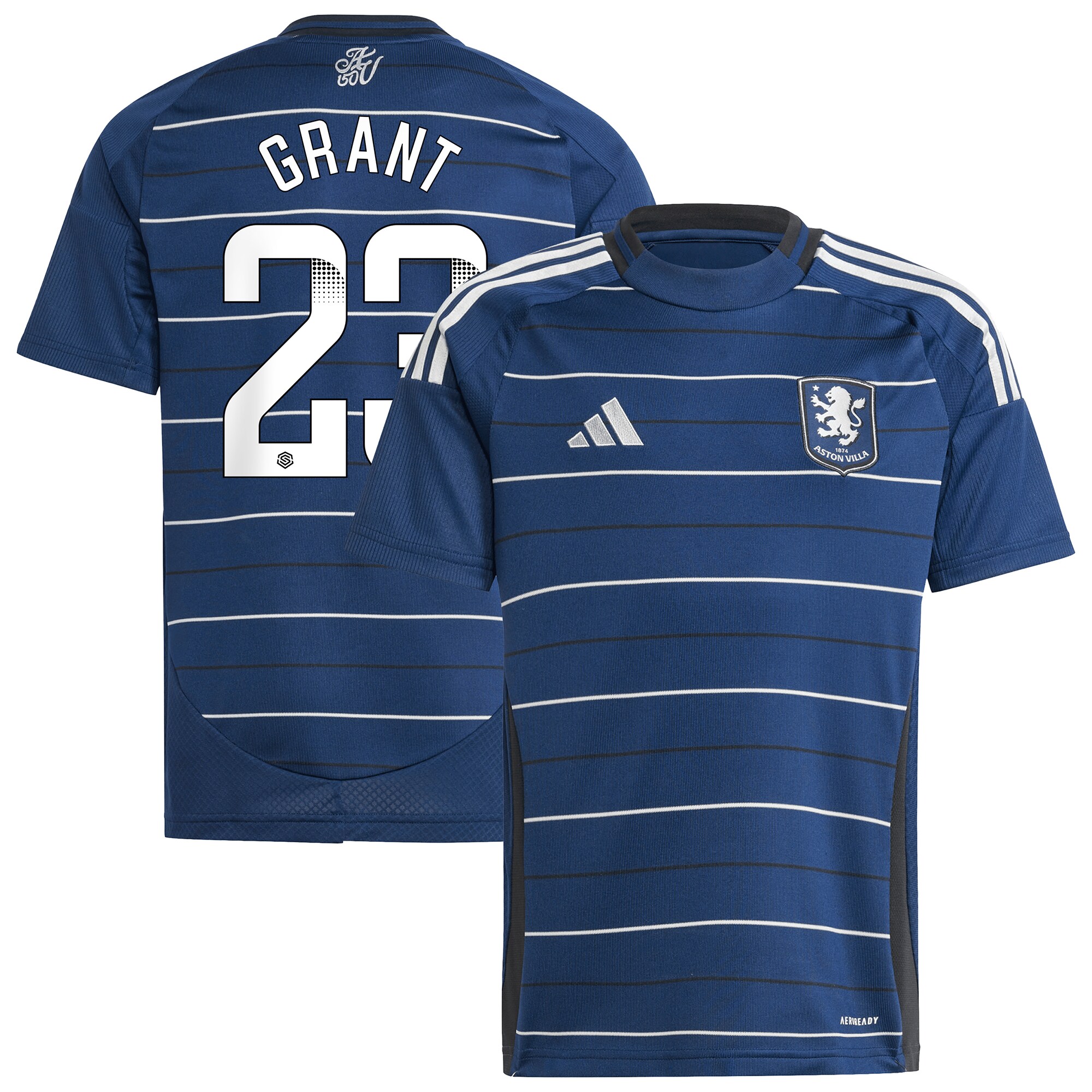 aston villa wsl adidas third shirt 2024-25 – kids with grant 23 printing Collection - Official Aston Villa Kits