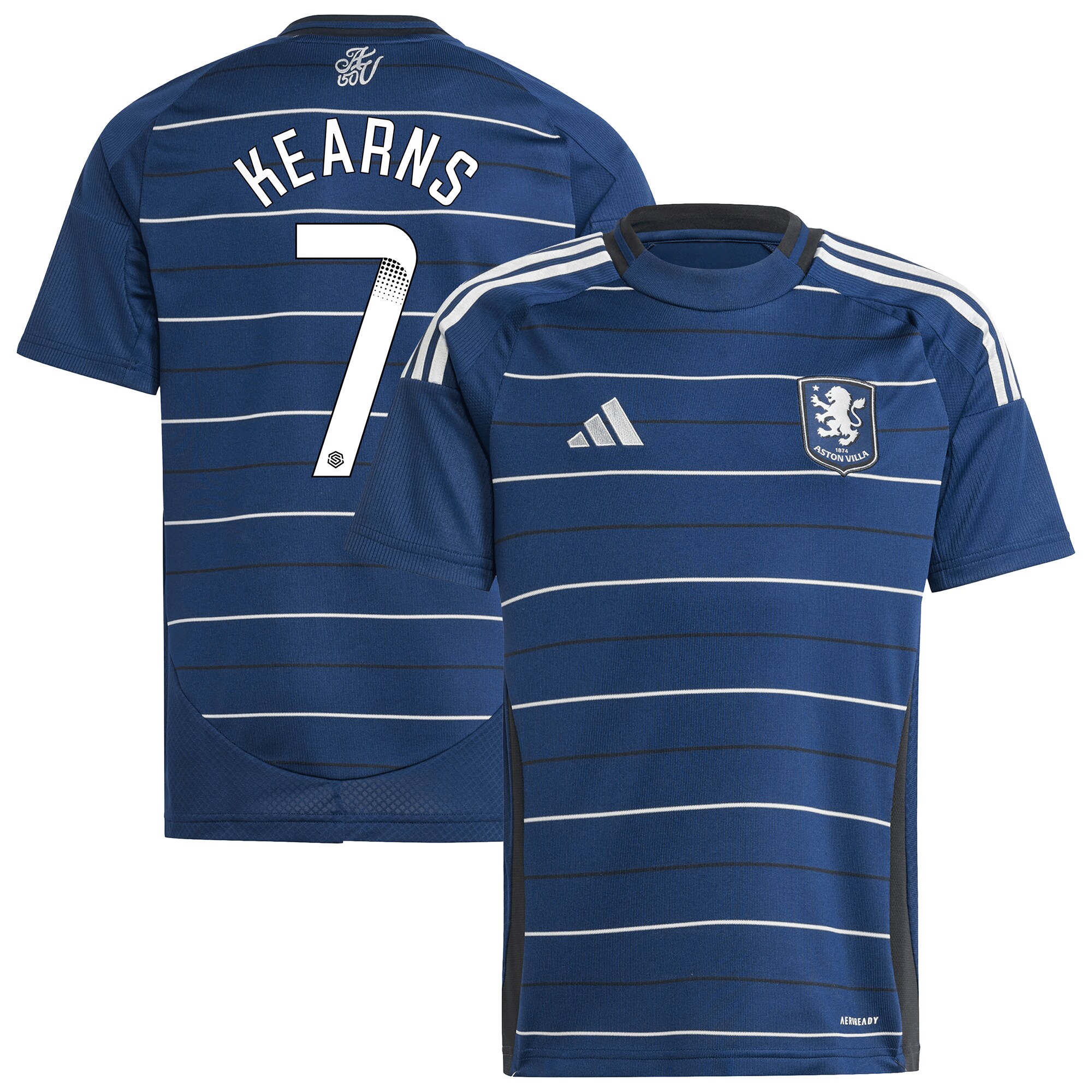 aston villa wsl adidas third shirt 2024-25 – kids with kearns 7 printing Collection - Official Aston Villa Kits