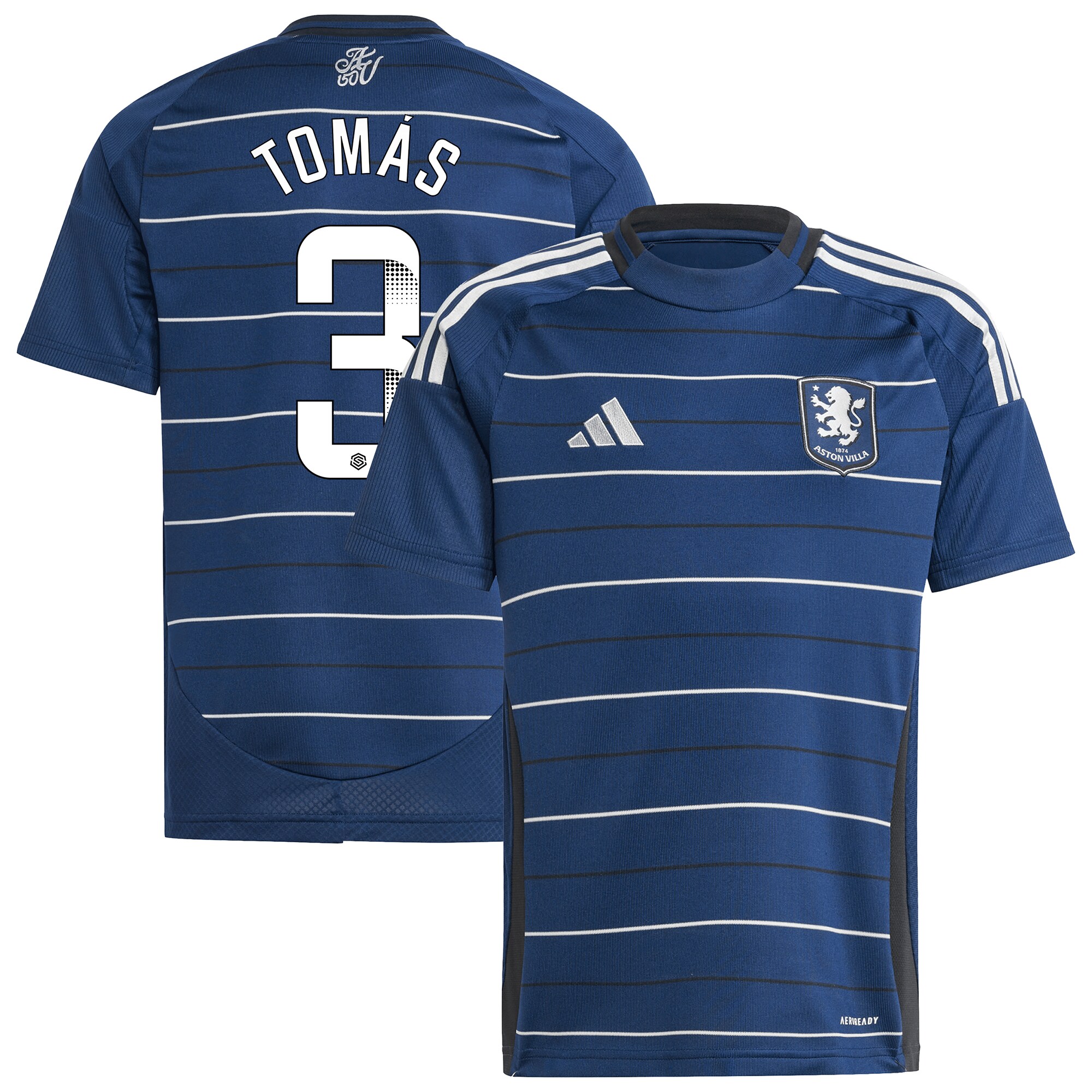 aston villa wsl adidas third shirt 2024-25 – kids with tomás 3 printing Collection - Official Aston Villa Kits