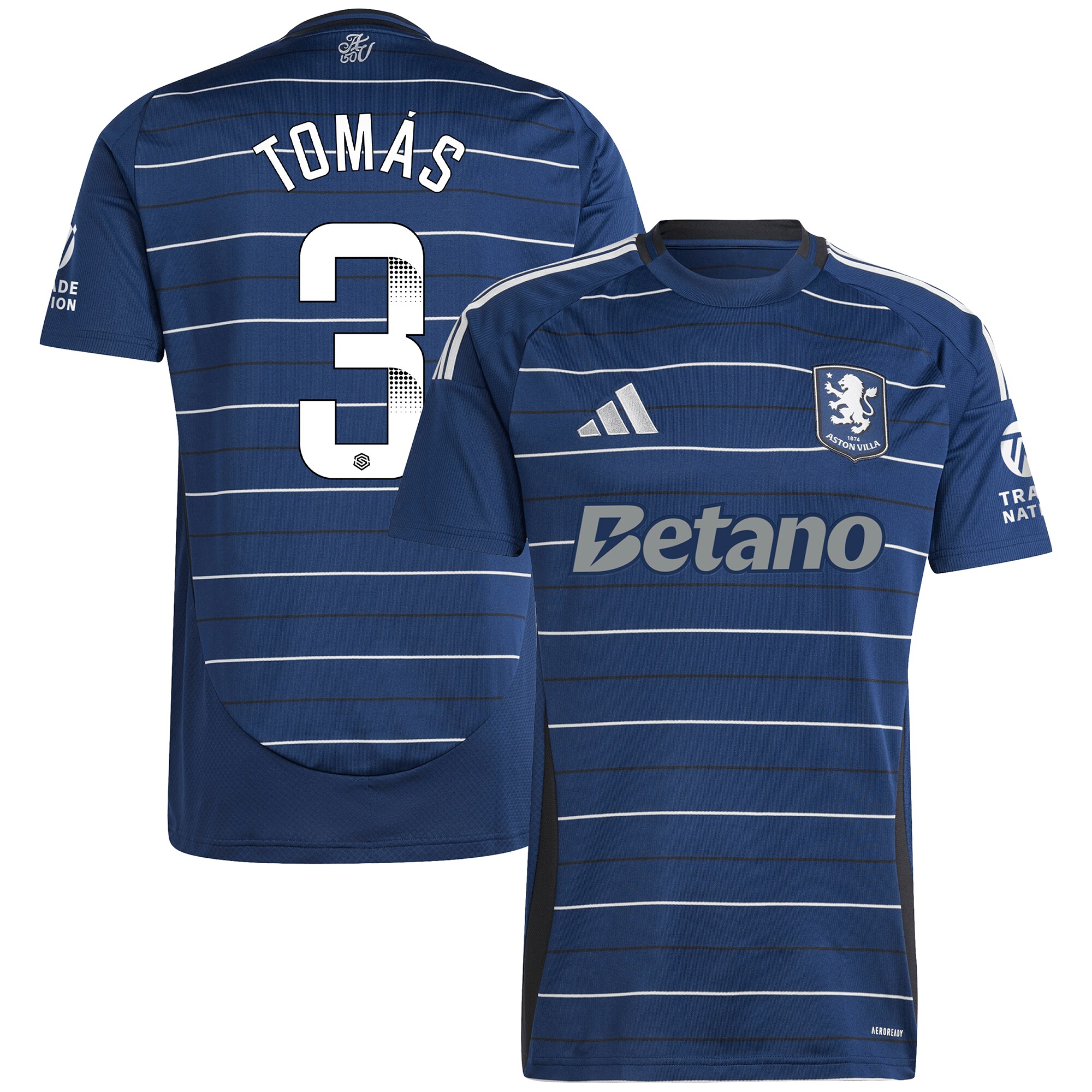 aston villa wsl adidas third shirt 2024-25 with tomás 3 printing Collection - Official Aston Villa Kits