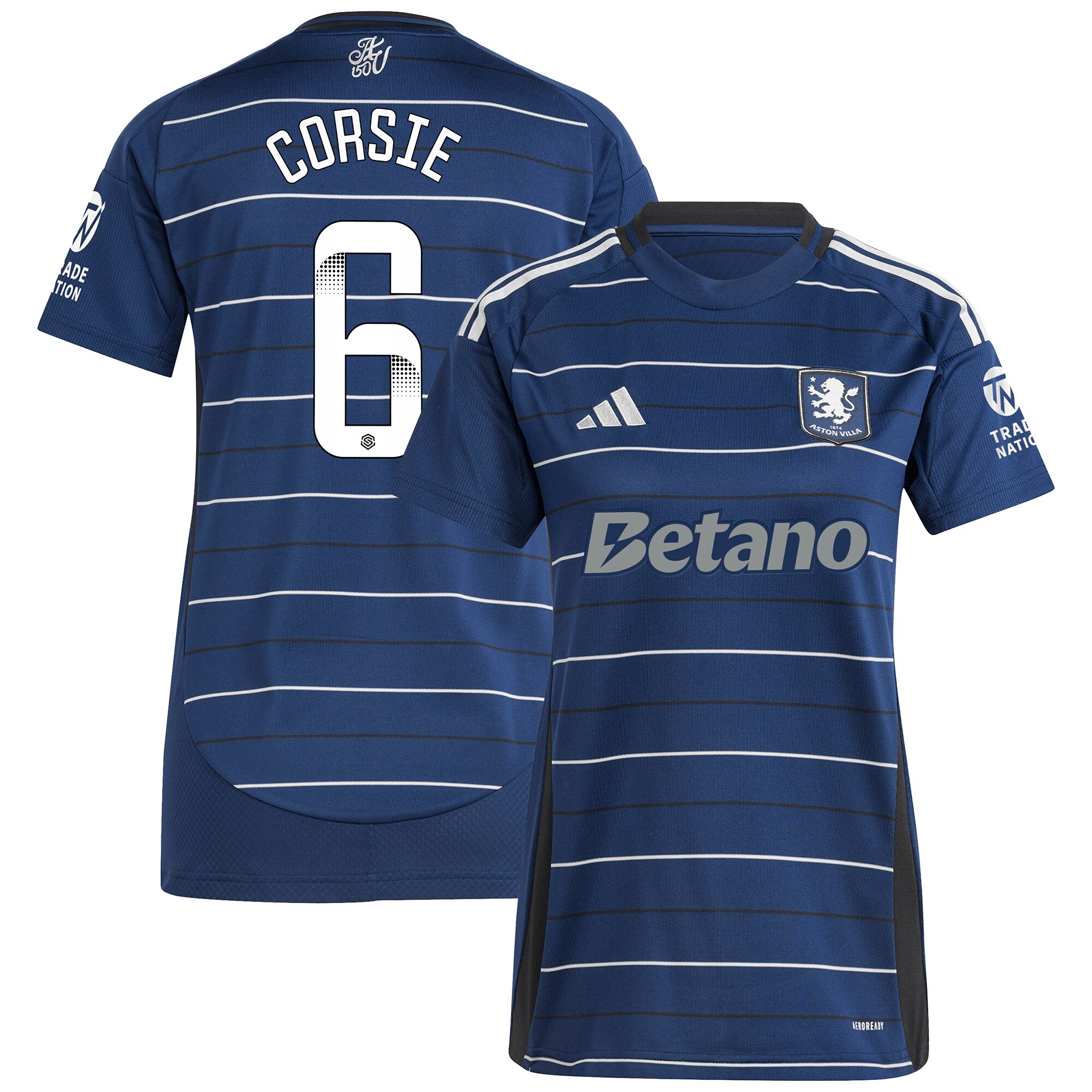 aston villa wsl adidas third shirt 2024-25 – womens with corsie 6 printing Collection - Official Aston Villa Kits