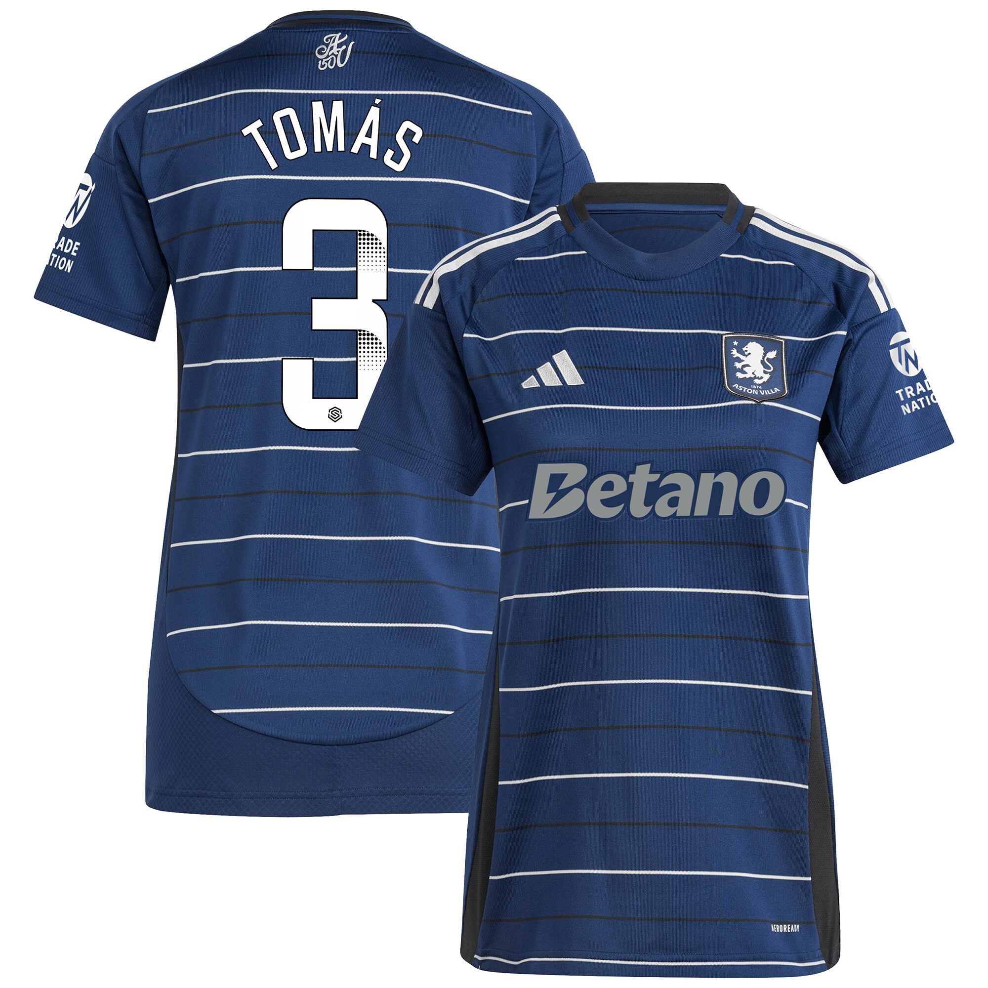 aston villa wsl adidas third shirt 2024-25 – womens with tomás 3 printing Collection - Official Aston Villa Kits