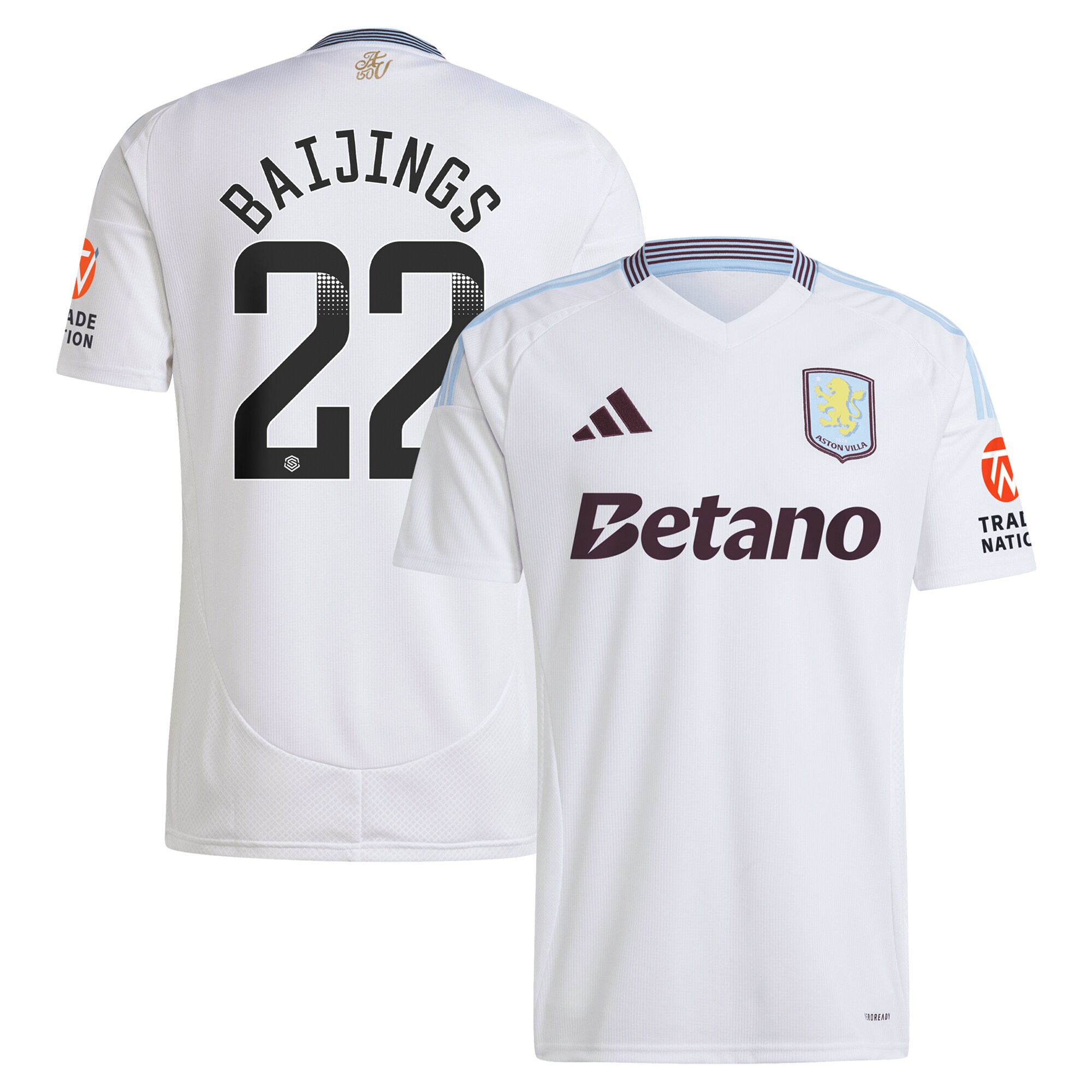 aston villa wsl away shirt 2024-25 with baijings 22 printing Collection - Official Aston Villa Kits