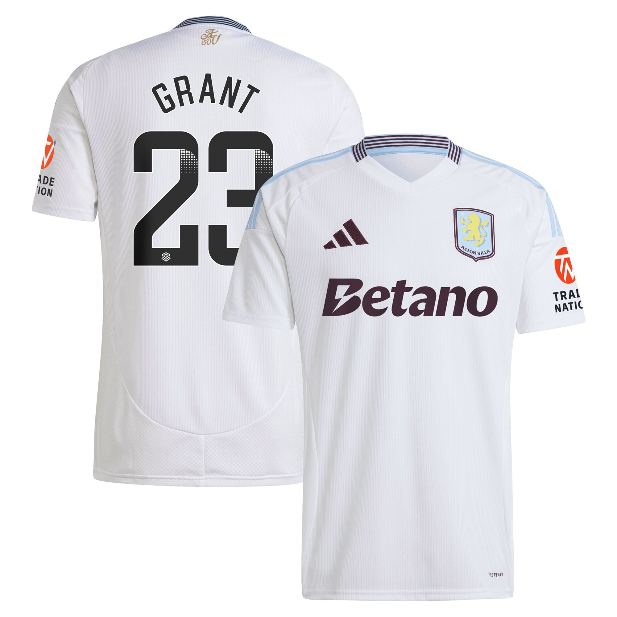 aston villa wsl away shirt 2024-25 with grant 23 printing Collection - Official Aston Villa Kits
