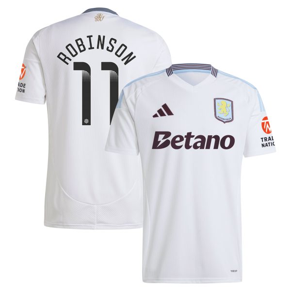aston villa wsl away shirt 2024-25 with robinson 11 printing Collection - Official Aston Villa Kits