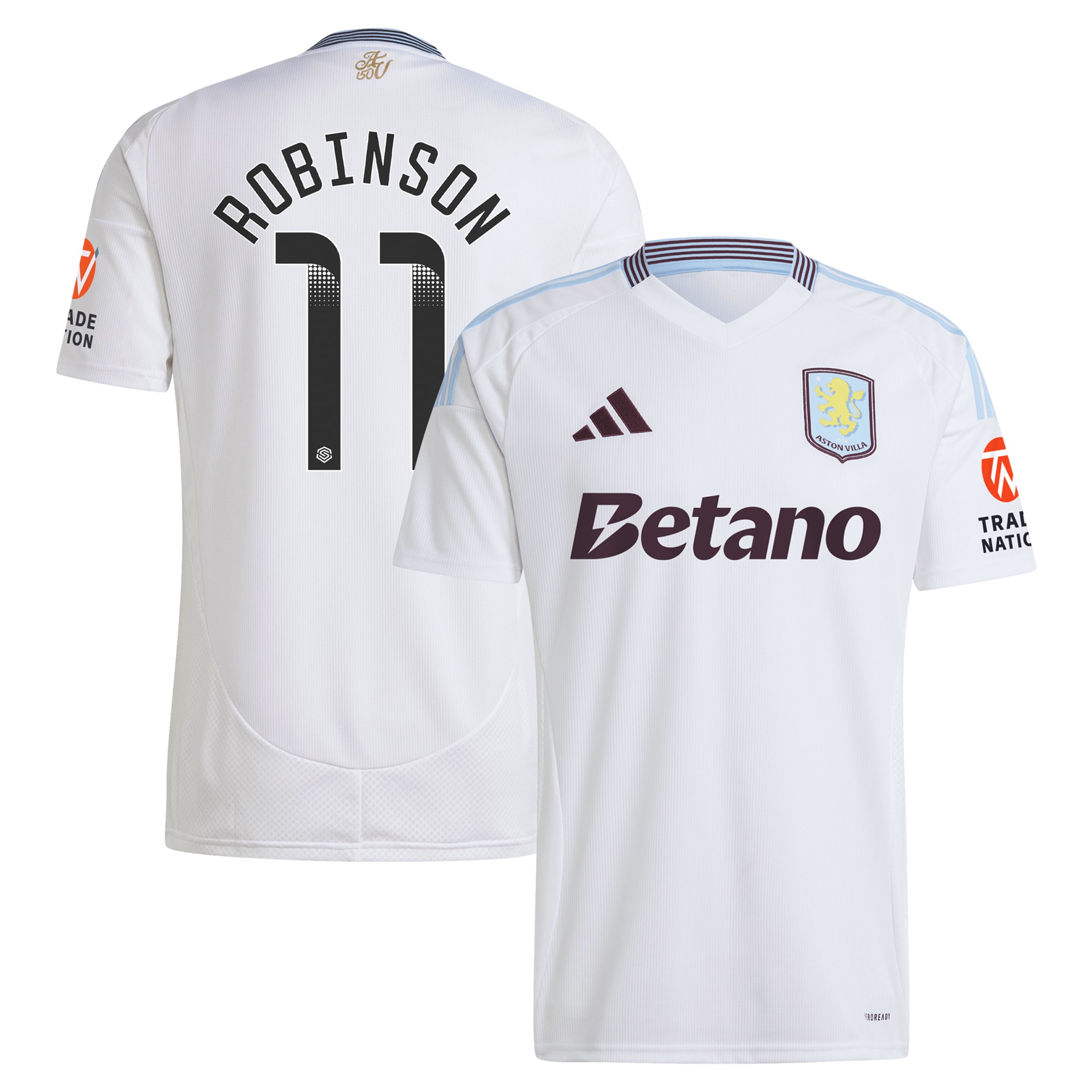 aston villa wsl away shirt 2024-25 with robinson 11 printing Collection - Official Aston Villa Kits