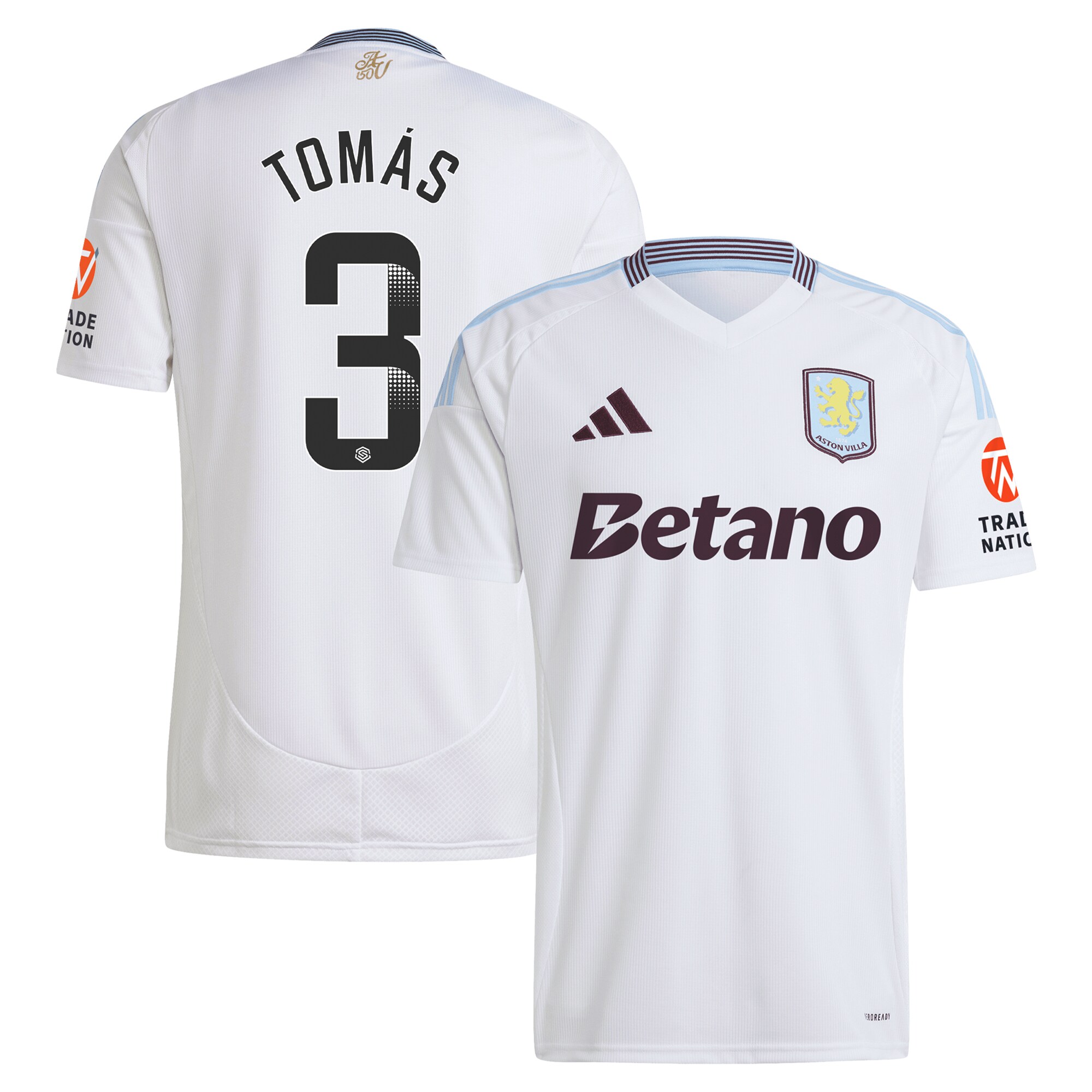 aston villa wsl away shirt 2024-25 with tomás 3 printing Collection - Official Aston Villa Kits