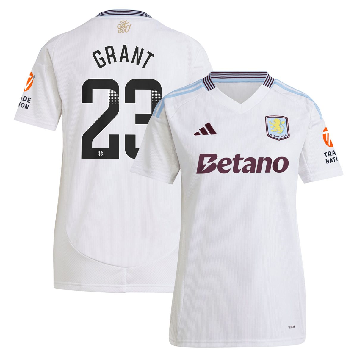 aston villa wsl away shirt 2024-25 – womens with grant 23 printing Collection - Official Aston Villa Kits
