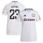 aston villa wsl away shirt 2024-25 – womens with grant 23 printing Collection - Official Aston Villa Kits