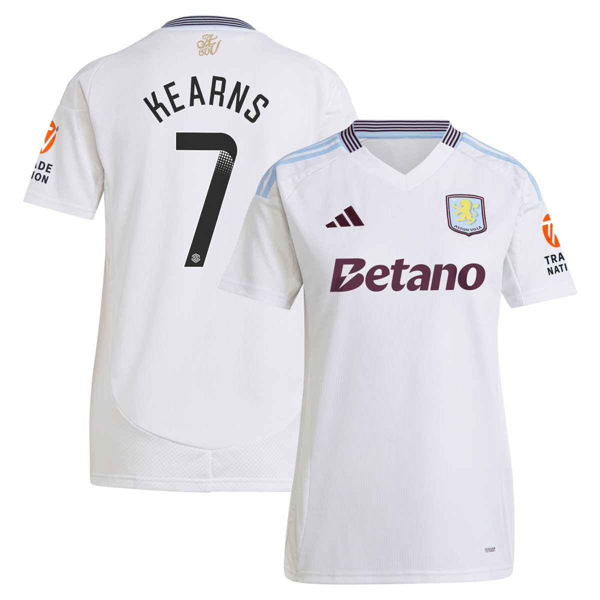 aston villa wsl away shirt 2024-25 – womens with kearns 7 printing Collection - Official Aston Villa Kits