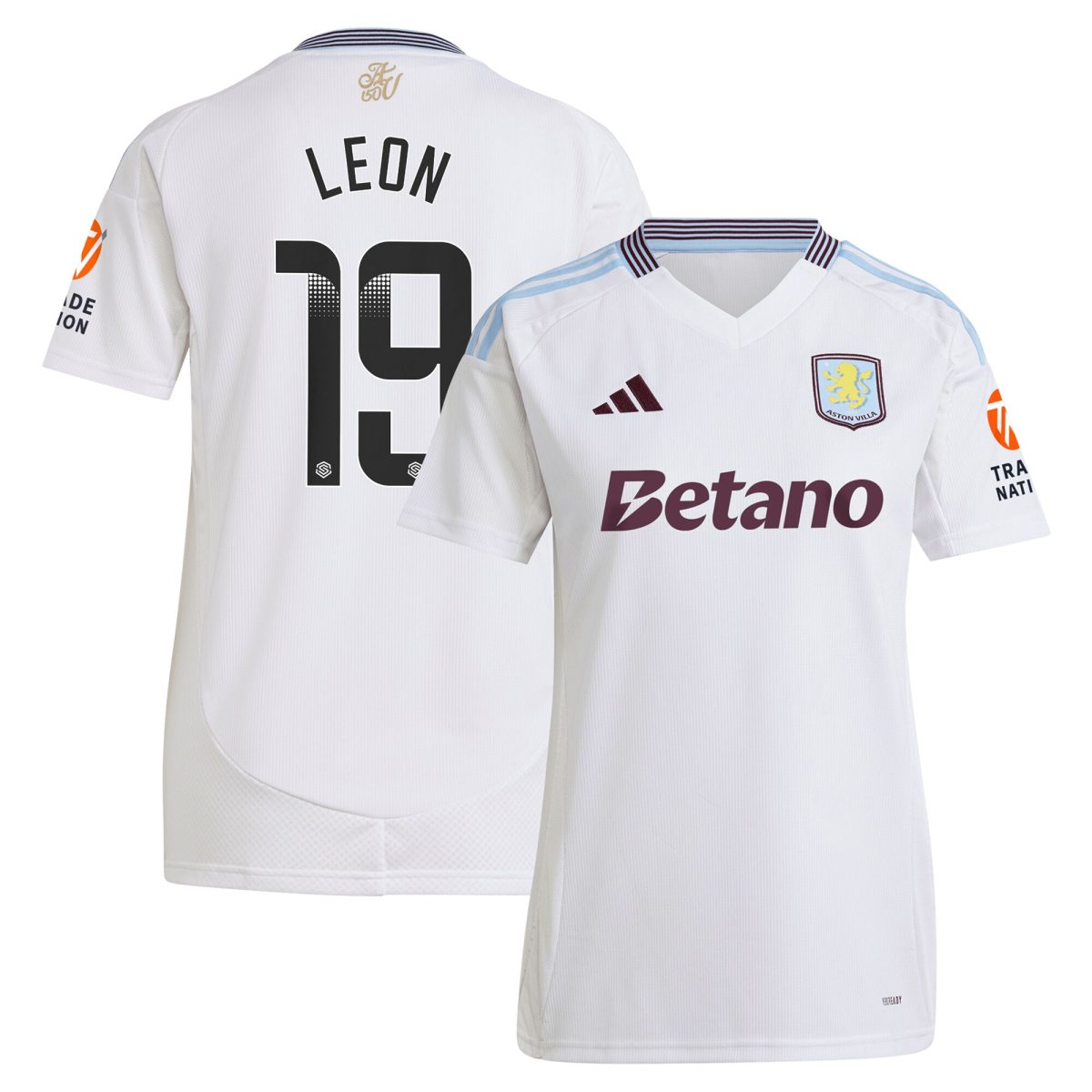 aston villa wsl away shirt 2024-25 – womens with leon 19 printing Collection - Official Aston Villa Kits