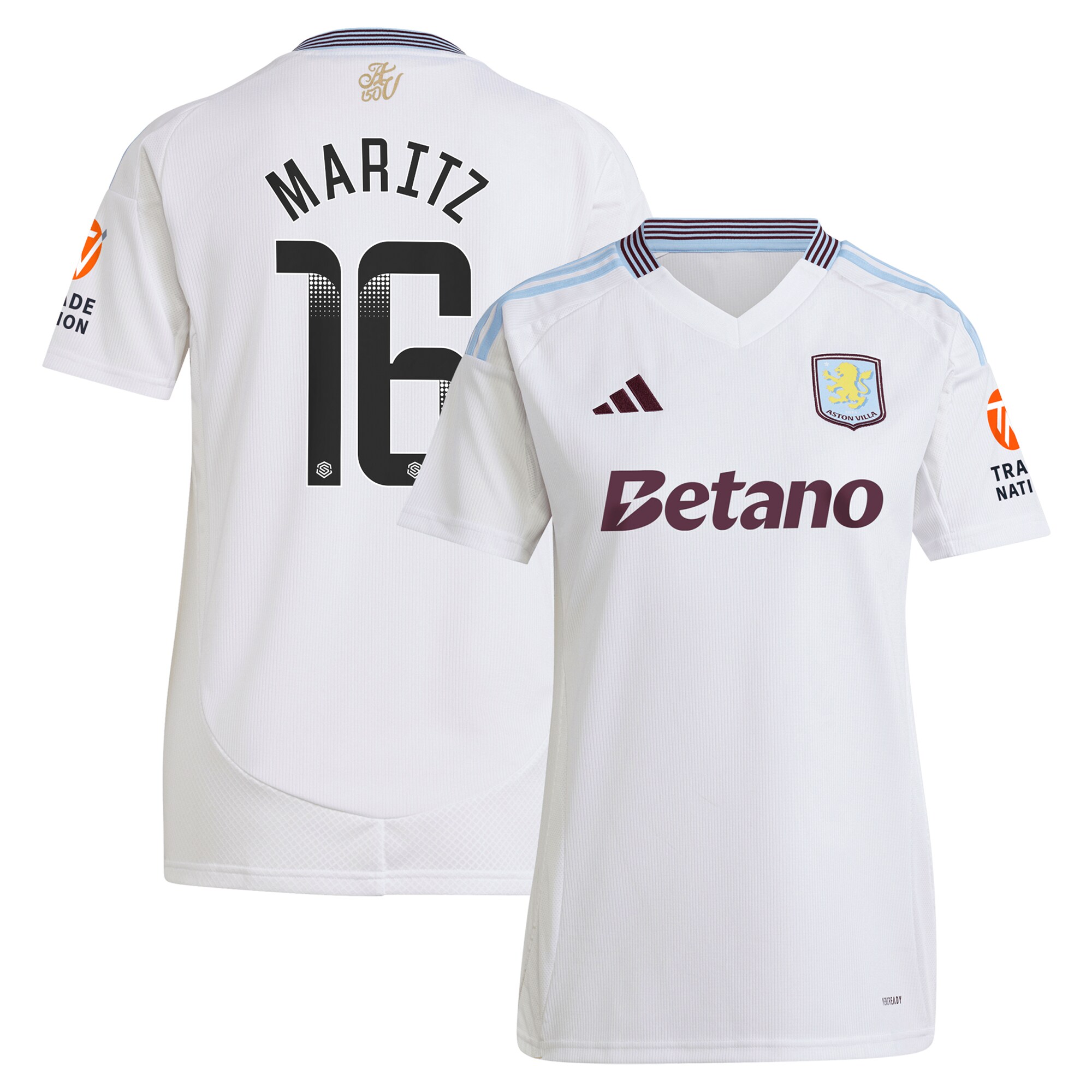 aston villa wsl away shirt 2024-25 – womens with maritz 16 printing Collection - Official Aston Villa Kits