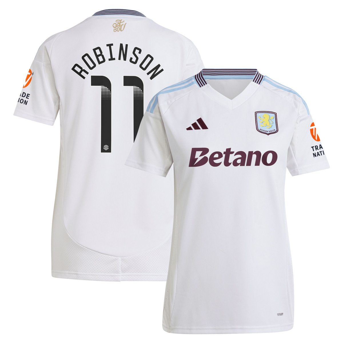 aston villa wsl away shirt 2024-25 – womens with robinson 11 printing Collection - Official Aston Villa Kits
