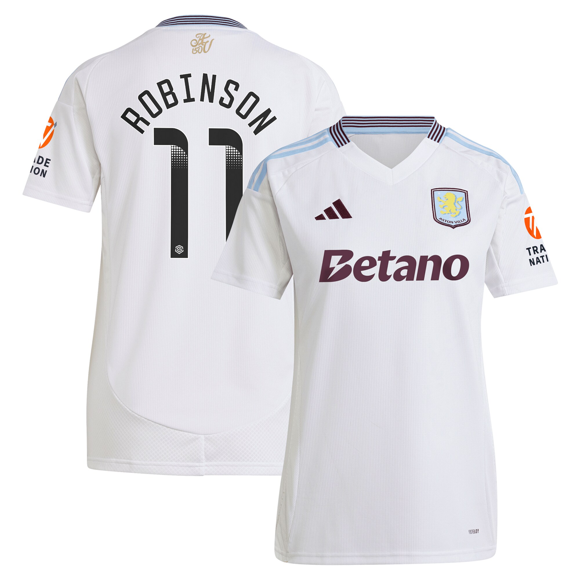 aston villa wsl away shirt 2024-25 – womens with robinson 11 printing Collection - Official Aston Villa Kits