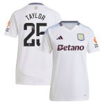 aston villa wsl away shirt 2024-25 – womens with taylor 25 printing Collection - Official Aston Villa Kits
